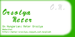 orsolya meter business card